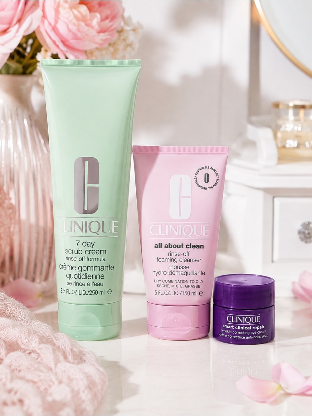 Clinique 3-Piece Skincare Bundle | Bonus Size + Full Size | $100+ Value